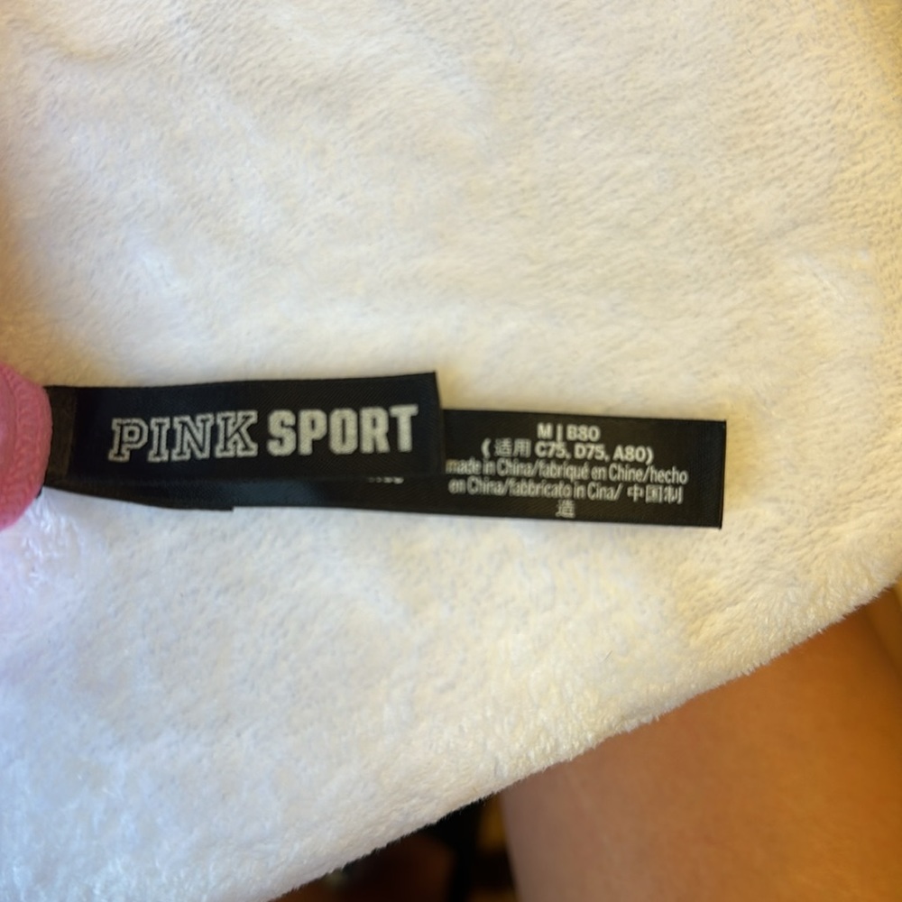 PINK Ribbed Sports Bra Size M - Picture 4 of 5